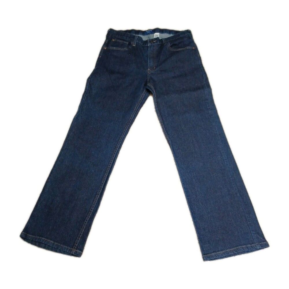 Vintage Arizona Jeans Boys 20 Husky Original Straight Leg Stretch Blue Denim